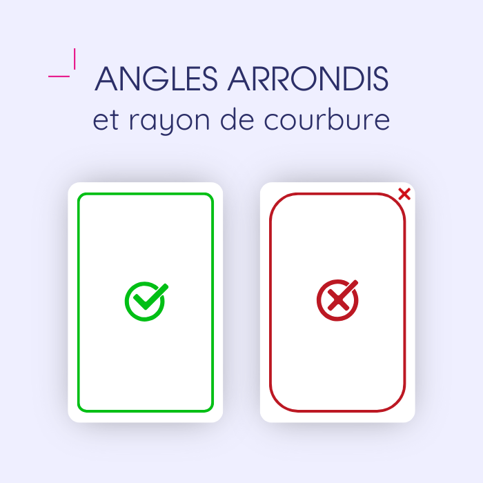 Cartes à jouer et angles arrondis